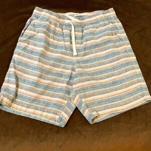 Old Navy Blue Cream M Shorts Outdoor Boat Beach Surf Fish Travel